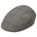 TIENDAHAT MASSIMO BURGUNDY & NAVY CHECKERED MODA FLAT CAP