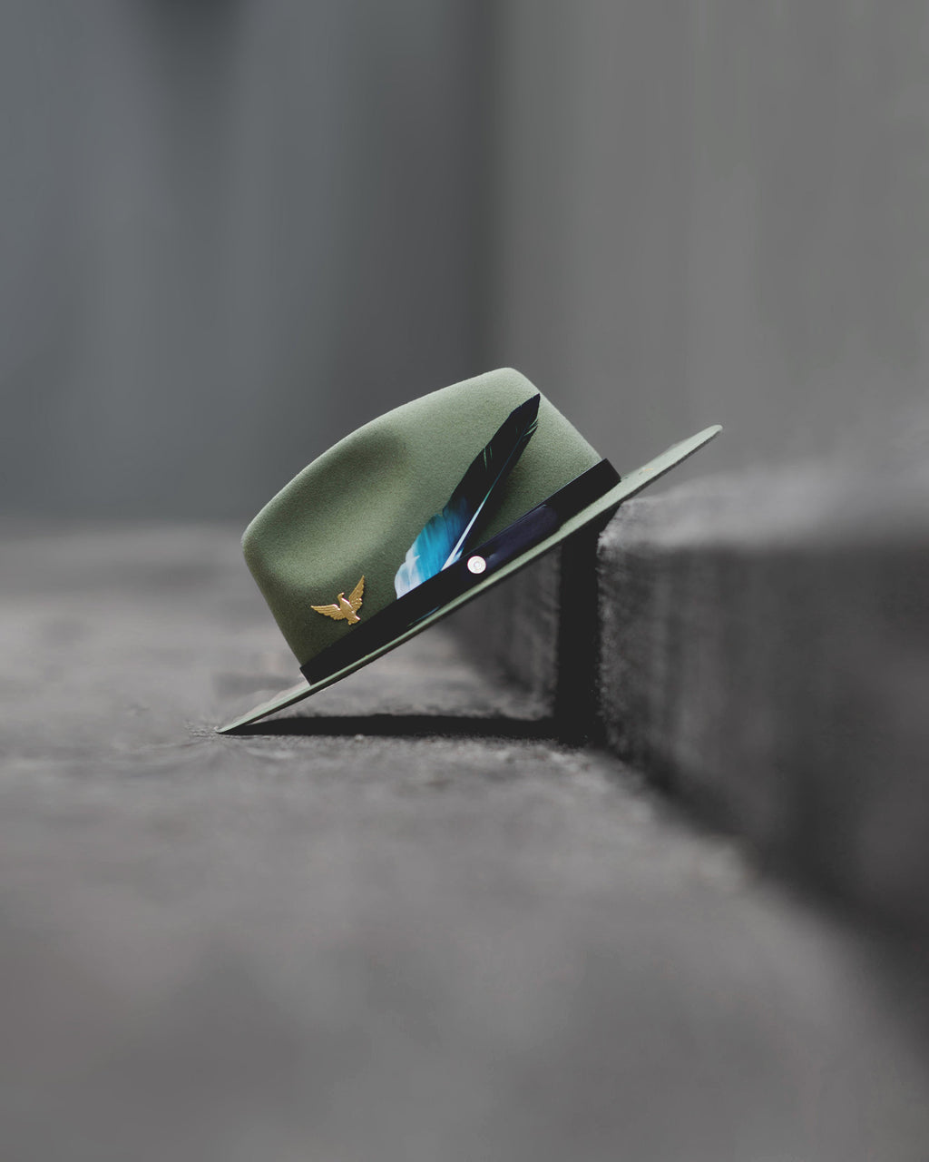 Geoffery Fedora–Olive Green[Fast shipping and box packing]