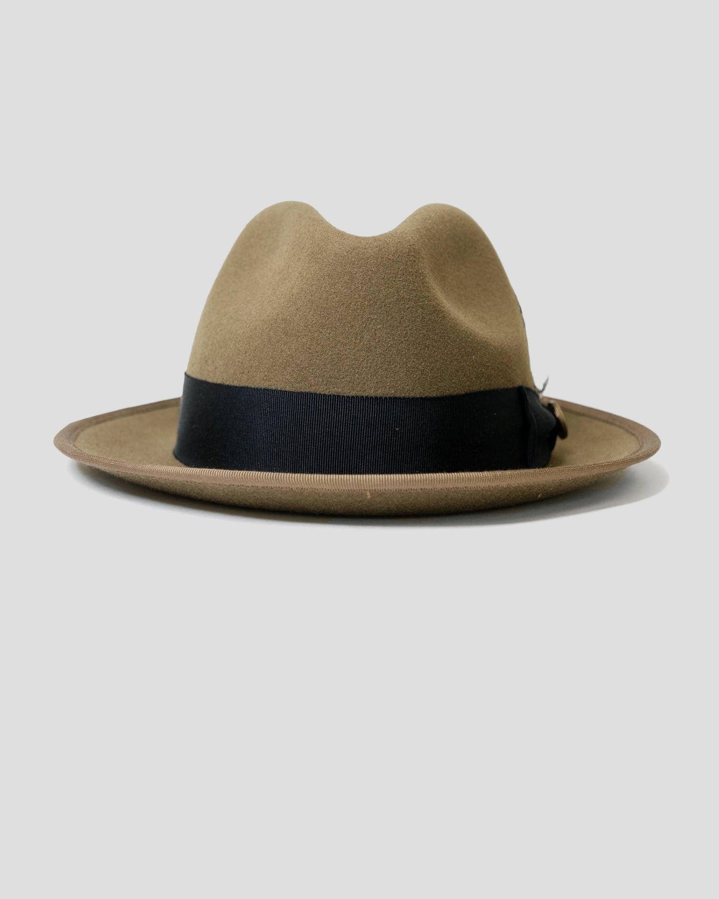 Miller Ranch Trilby Fedora – Grey/Dark Olive [Fast shipping and box packing]