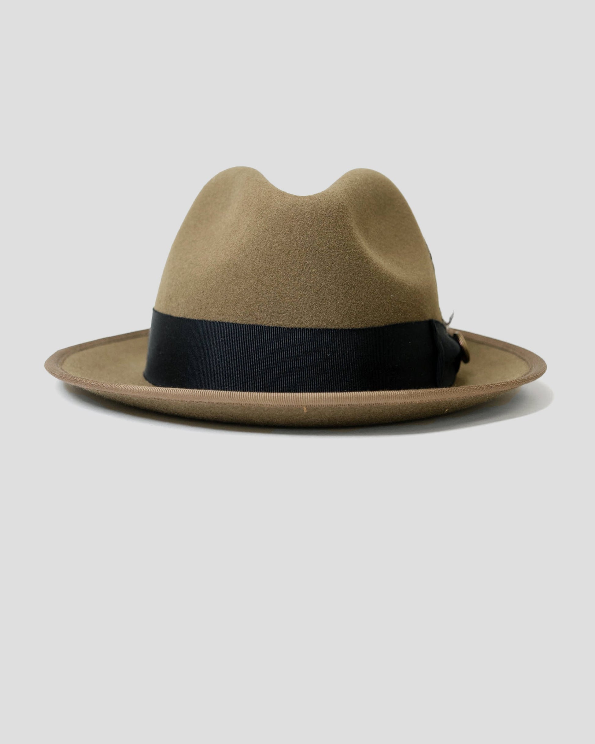 Miller Ranch Trilby Fedora – Grey/Dark Olive [Fast shipping and box packing]