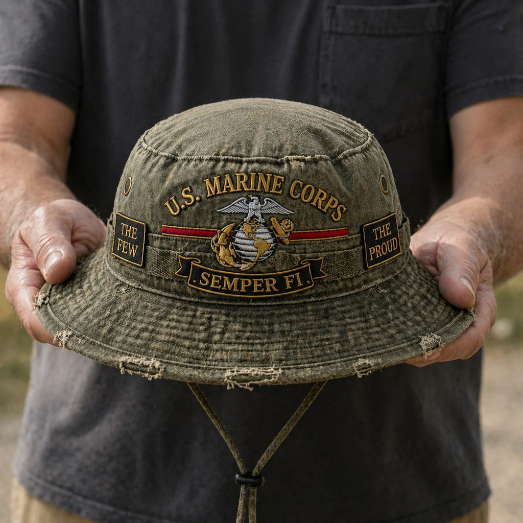 Veteran‘s Day Best Gift - U.S. Marine Corps “Semper Fi” Boonie Hat