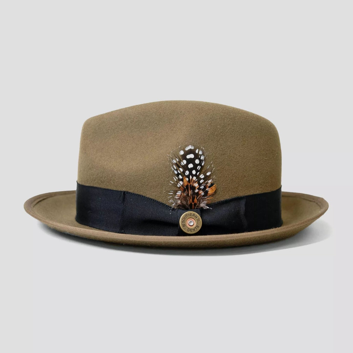 Miller Ranch Trilby Fedora – Grey/Dark Olive [Fast shipping and box packing]