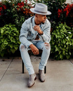 Miller Ranch Fedora - Platinum[Fast shipping and box packing]