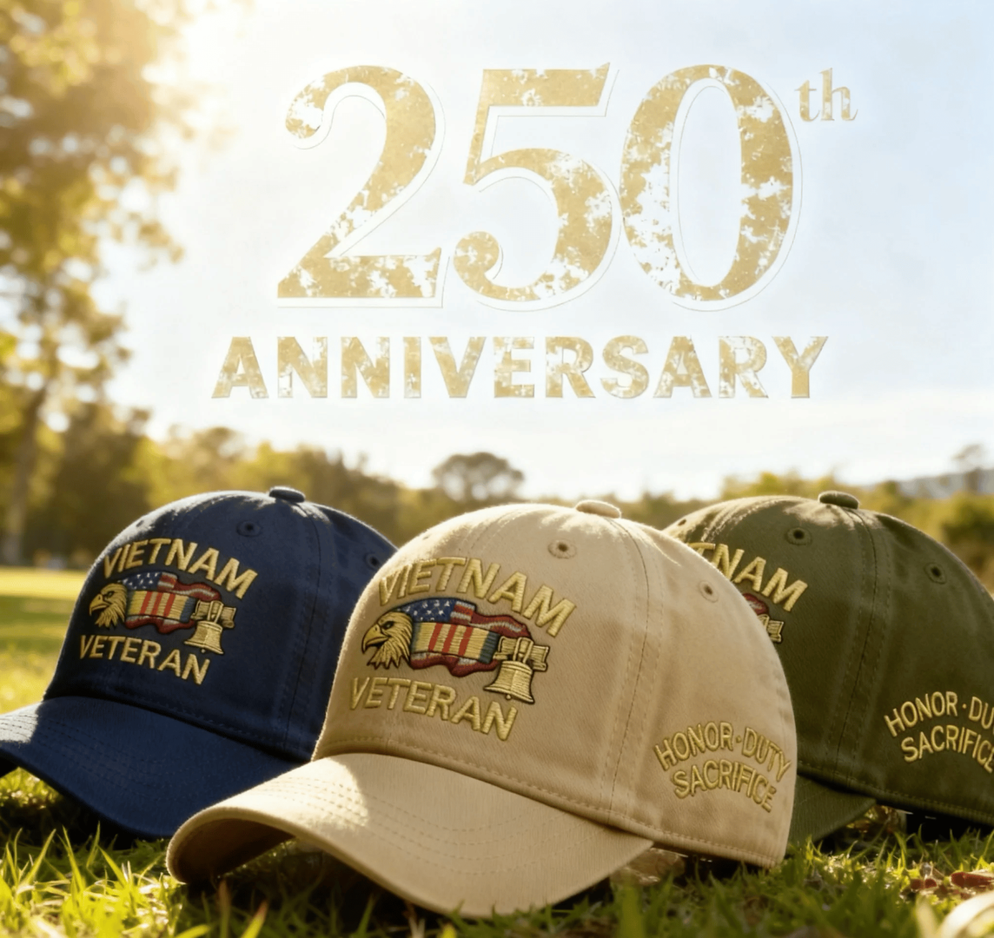 🦅Eagle & Liberty - Vietnam Veteran Honor Dad Hat🧢Hand embroidery