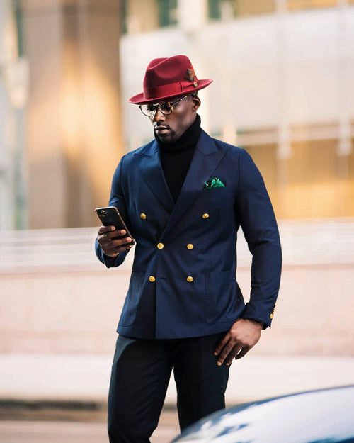 Trilby Fedora – Burgundy[Fast shipping and box packing]