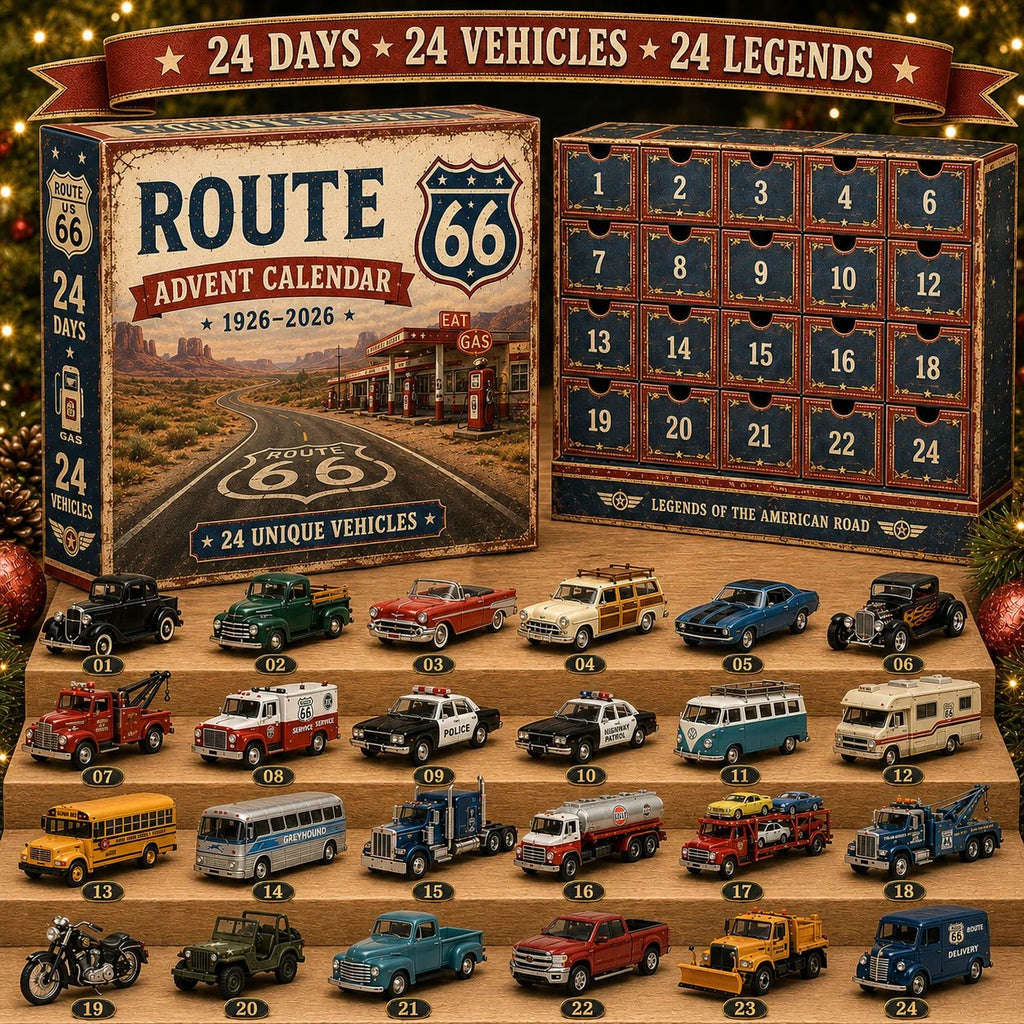 Route 66 Centennial Advent Calendar – 24 Days of American Road Legends | 1926–2026 Collector's Edition