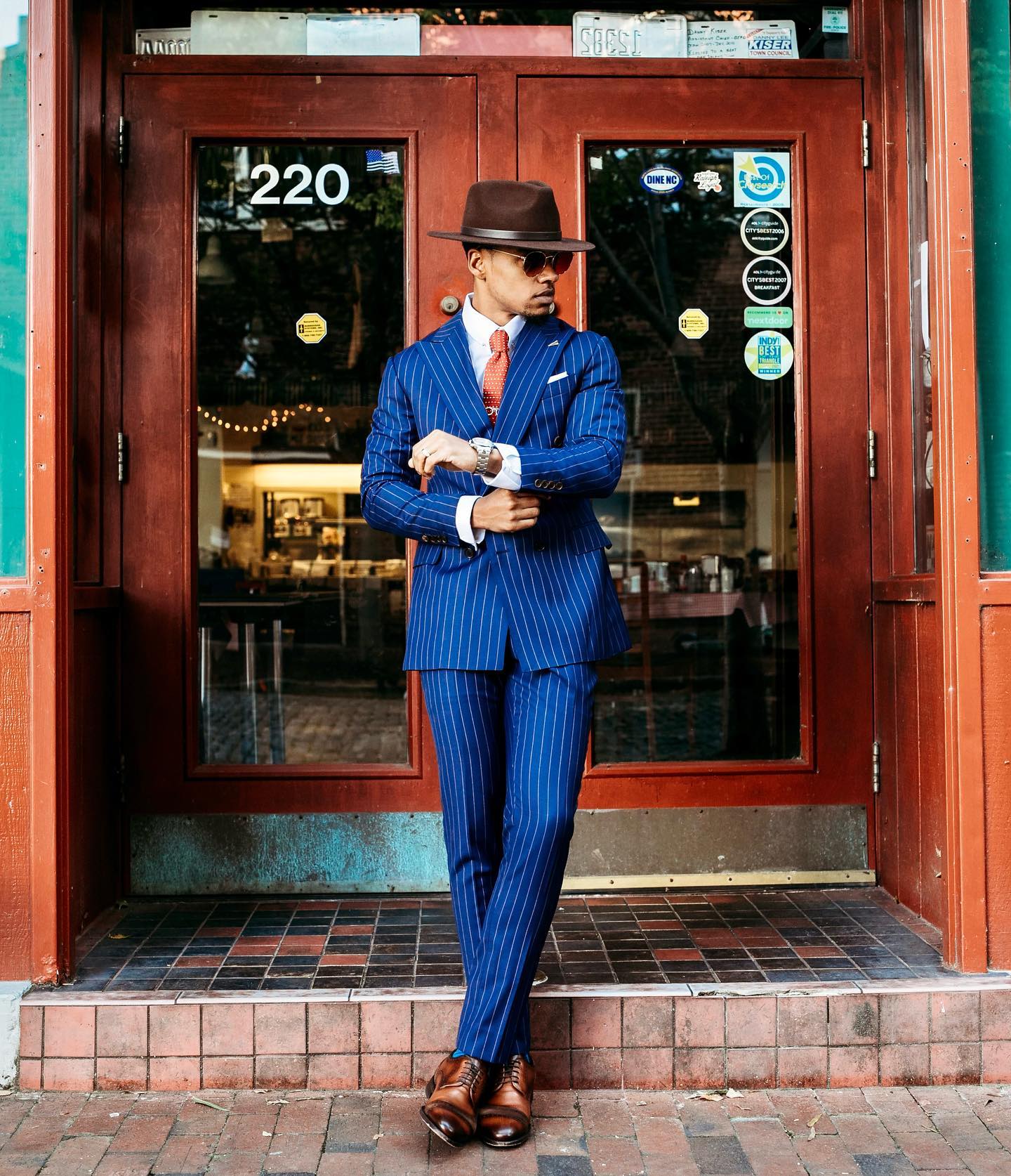 Geoffery Fedora – Brown [Fast shipping and box packing]