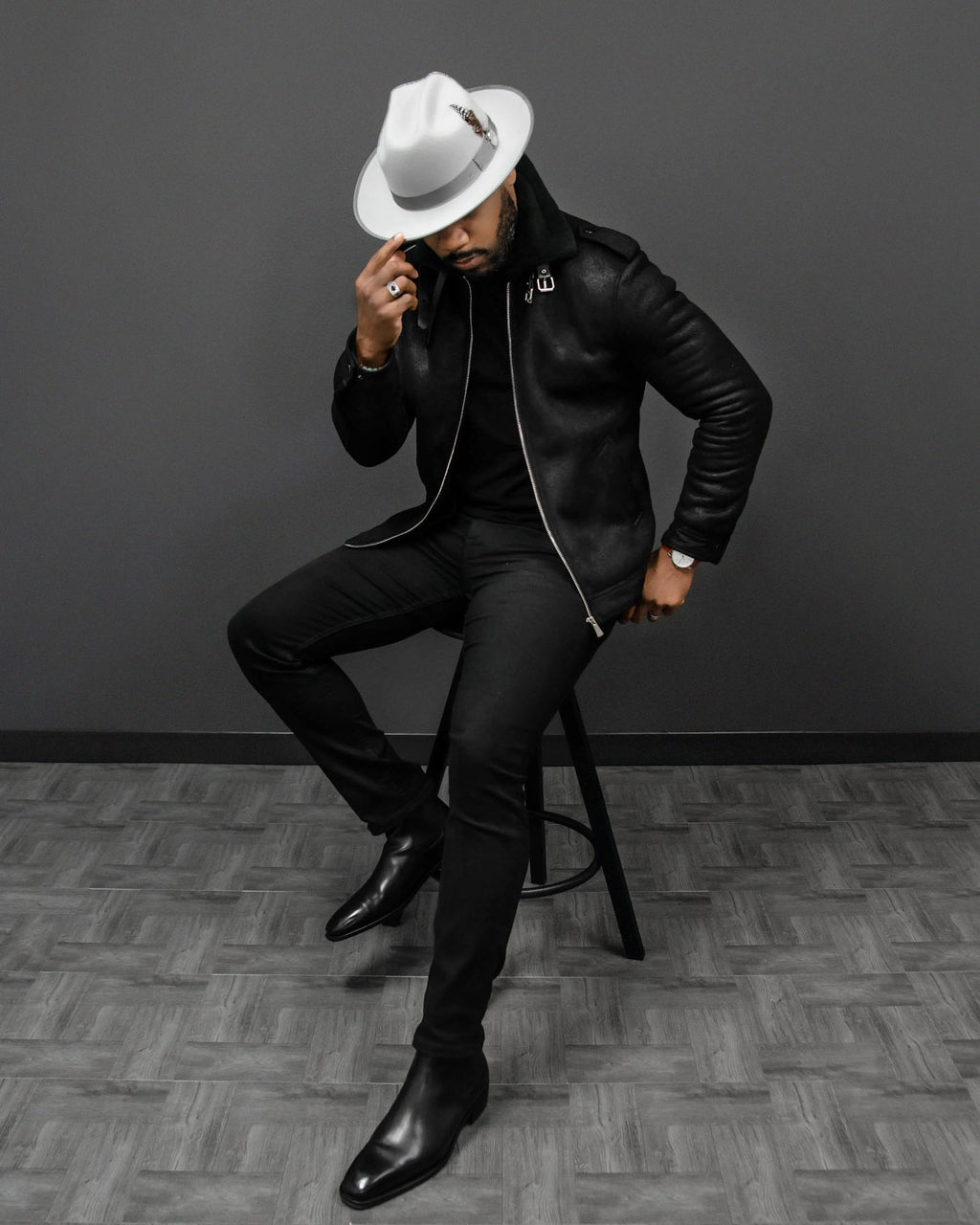 Miller Ranch Fedora - Platinum[Fast shipping and box packing]