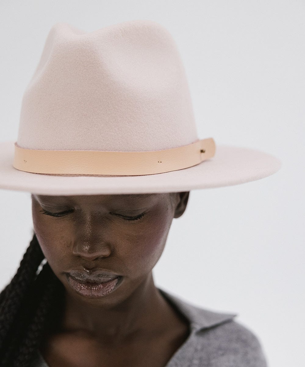Shiloh Fedora with Leather Band