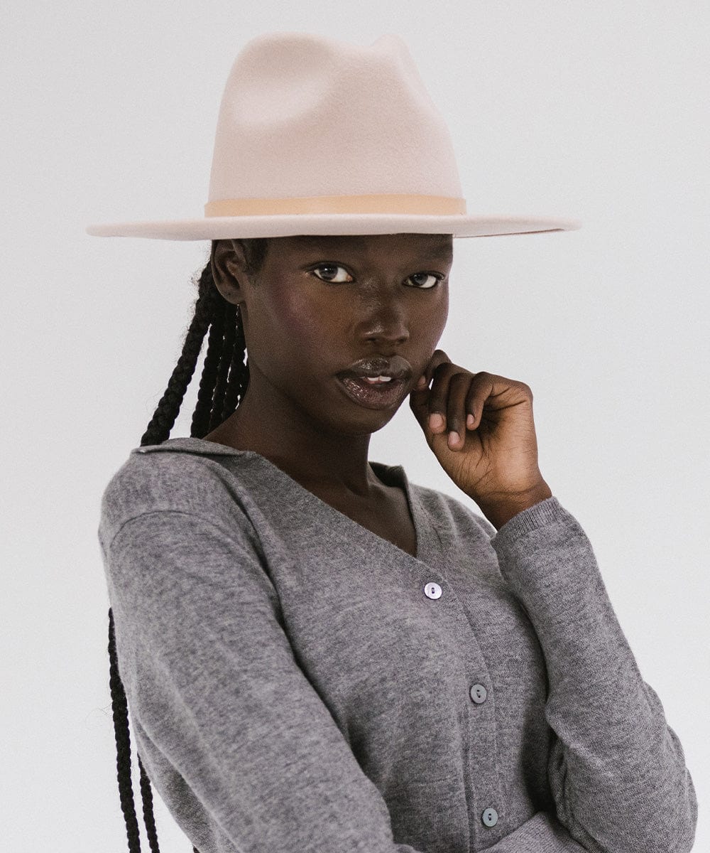 Shiloh Fedora with Leather Band