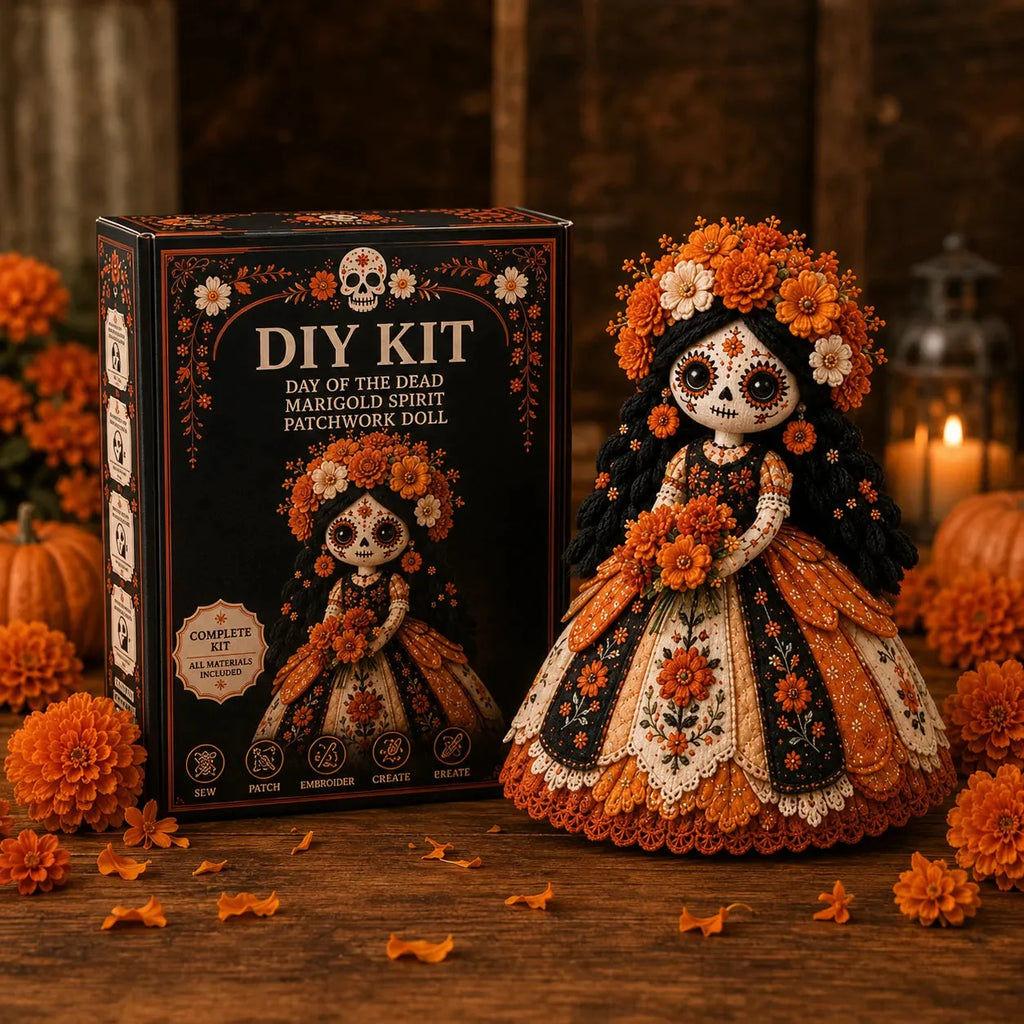 Stitch & Story – Day of the Dead Patchwork Doll DIY Craft Kit for Beginners
