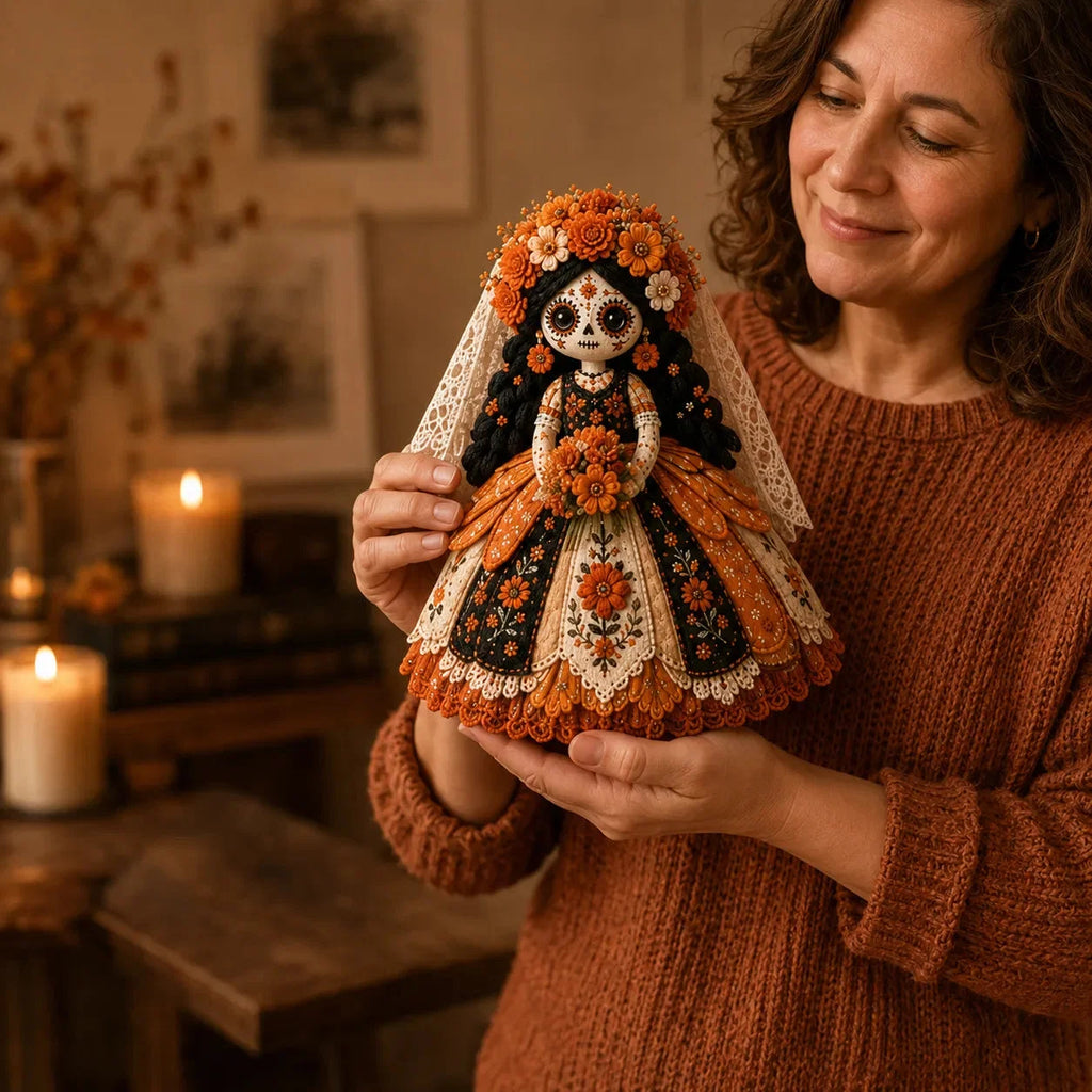Stitch & Story – Day of the Dead Patchwork Doll DIY Craft Kit for Beginners