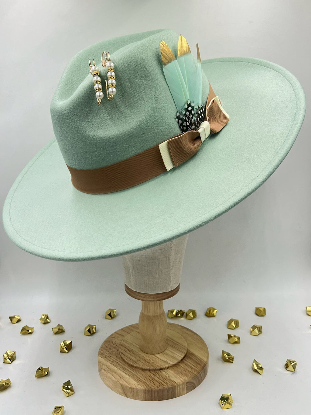 Bow Tie Fedora - vanilla mint