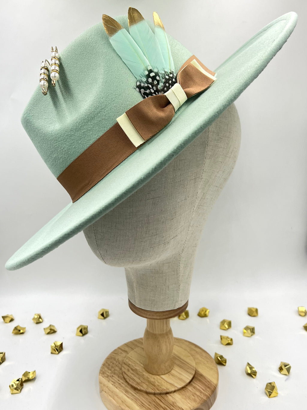 Bow Tie Fedora - vanilla mint