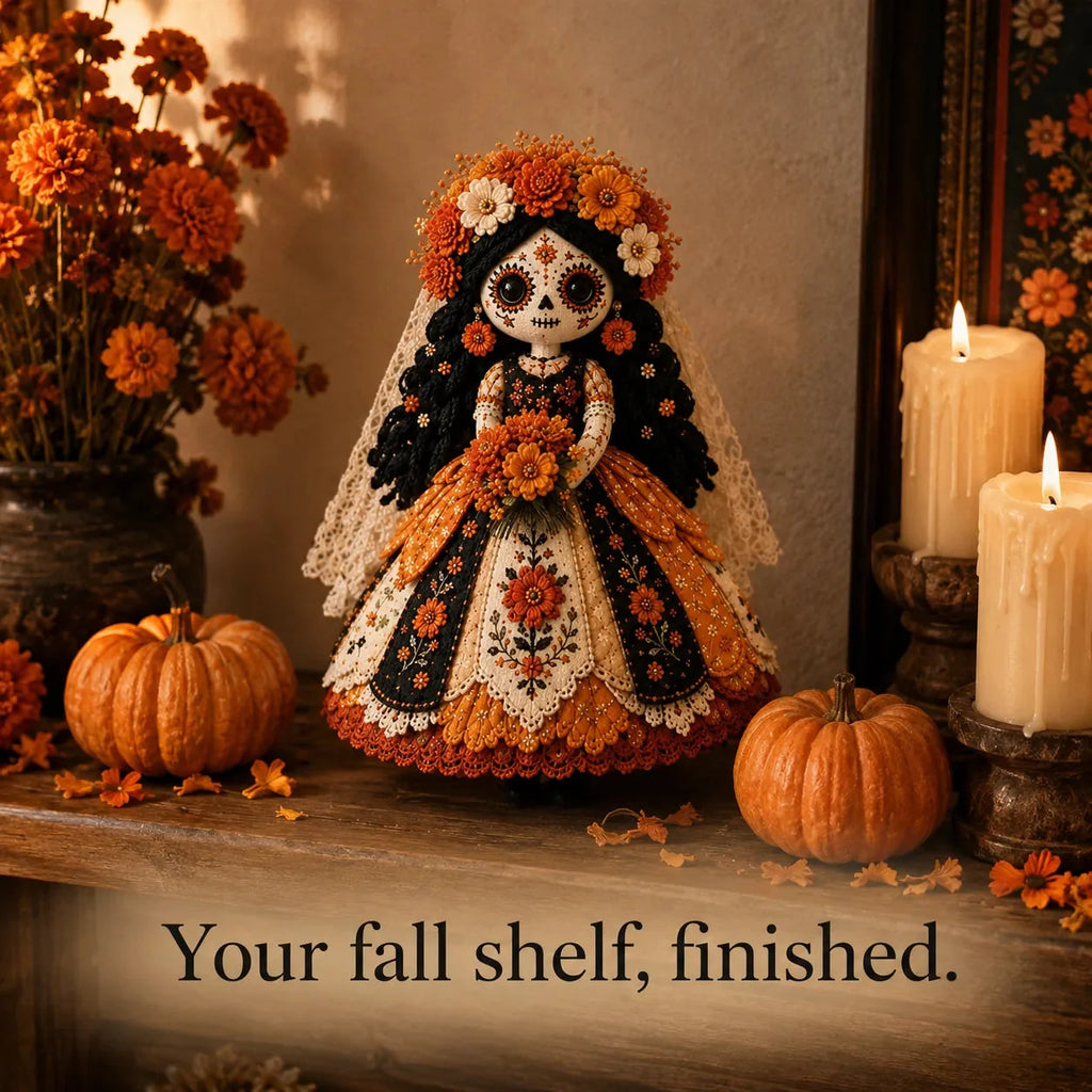 Stitch & Story – Day of the Dead Patchwork Doll DIY Craft Kit for Beginners
