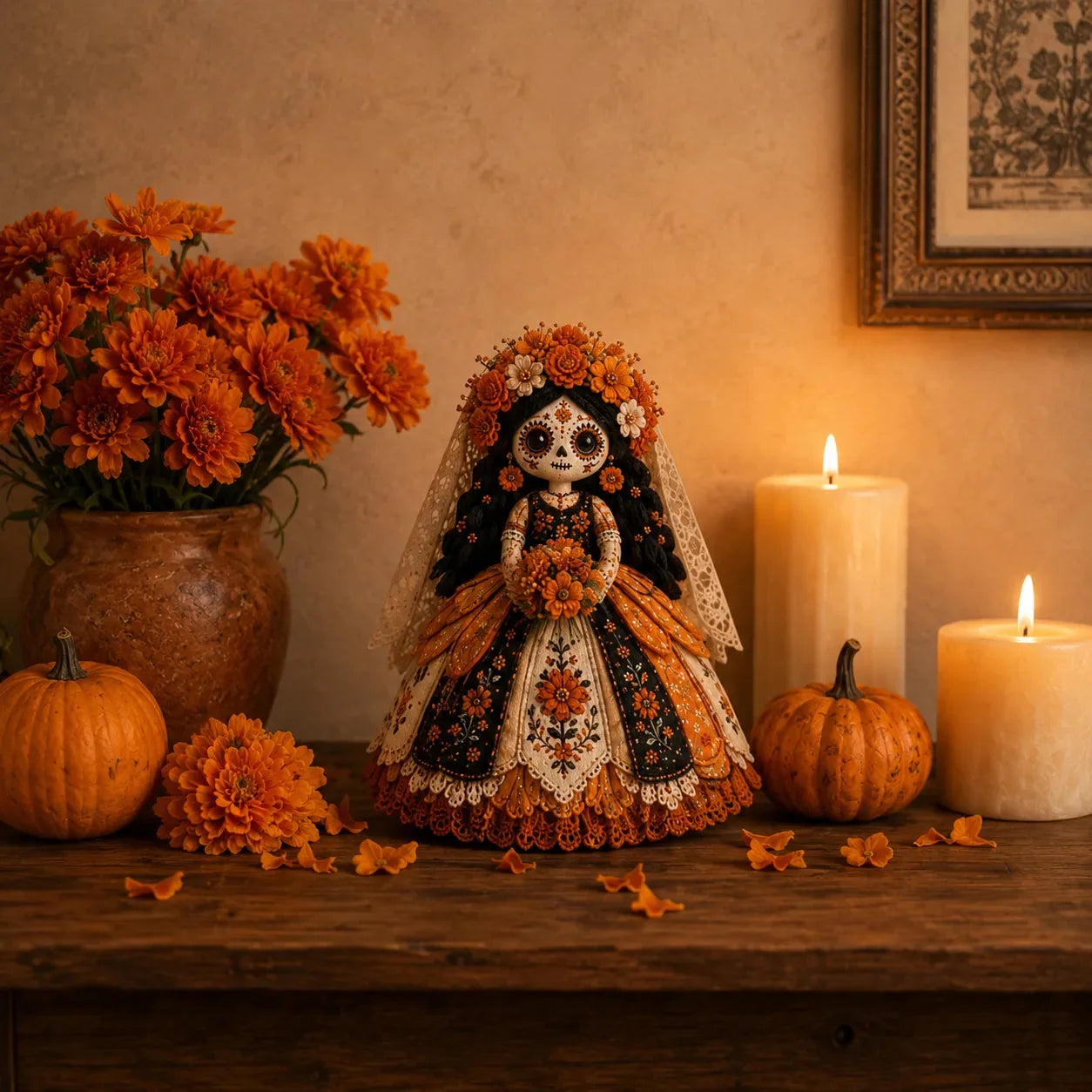 Stitch & Story – Day of the Dead Patchwork Doll DIY Craft Kit for Beginners