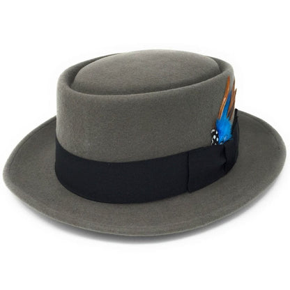 Lined Pork Pie Hat - Premium Wool