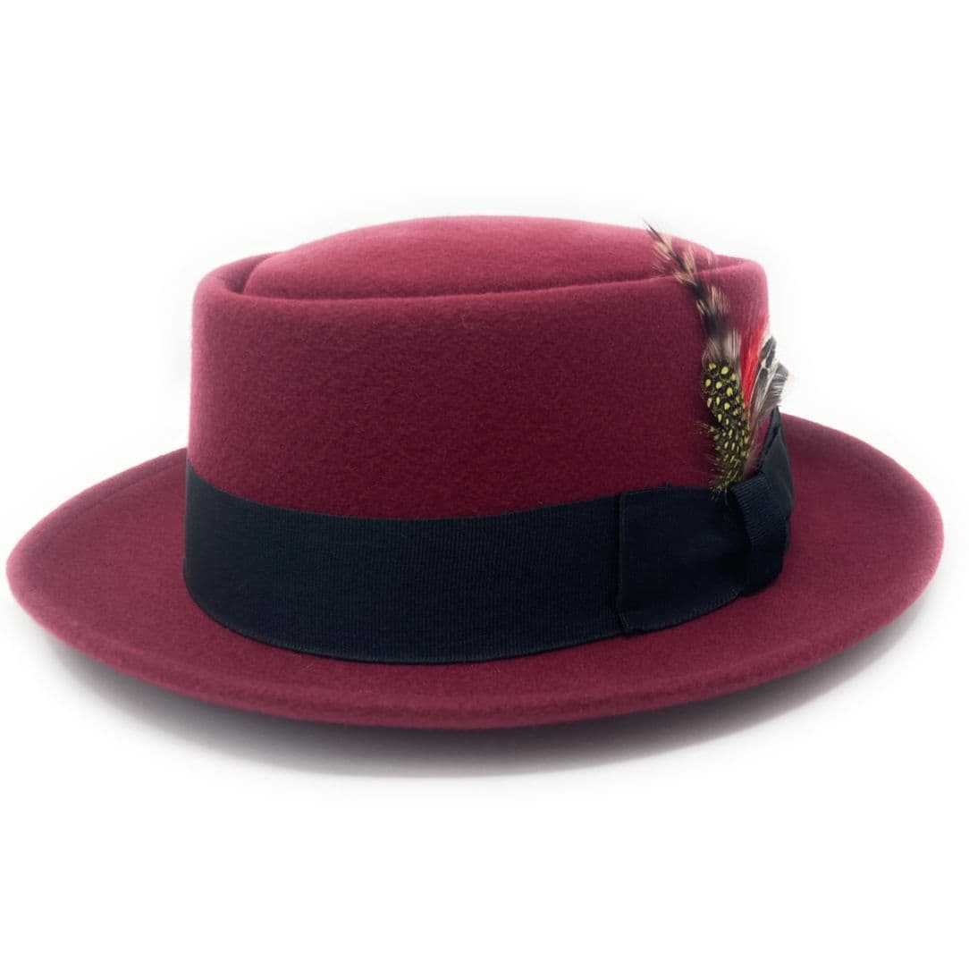 Lined Pork Pie Hat - Premium Wool