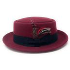 Lined Pork Pie Hat - Premium Wool