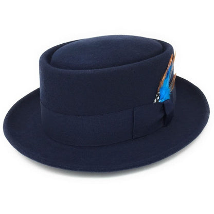 Lined Pork Pie Hat - Premium Wool