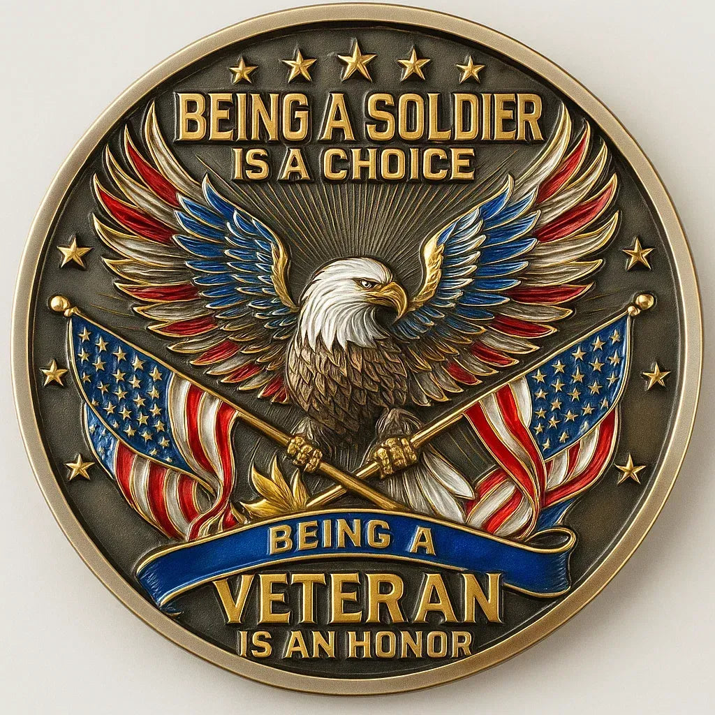 🏆Flash Sale 60% OFF - 🦅 “Being a Soldier, Being a Veteran” Commemorative Set 🇺🇸✨ — A Tribute to Duty, Courage, and Honor —
