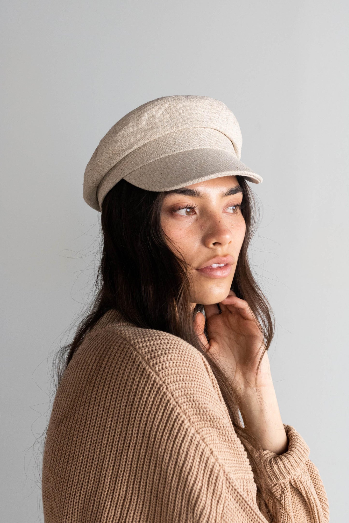 Linen Newsboy Cap