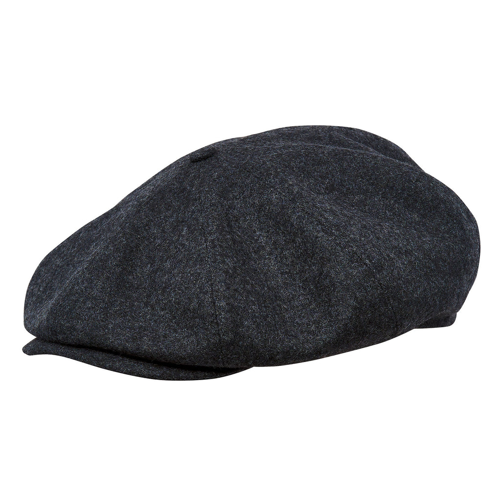 PEAKY BLINDERS Genuine Scottish Harris Tweed 8 Panels Man Cap Black Grey