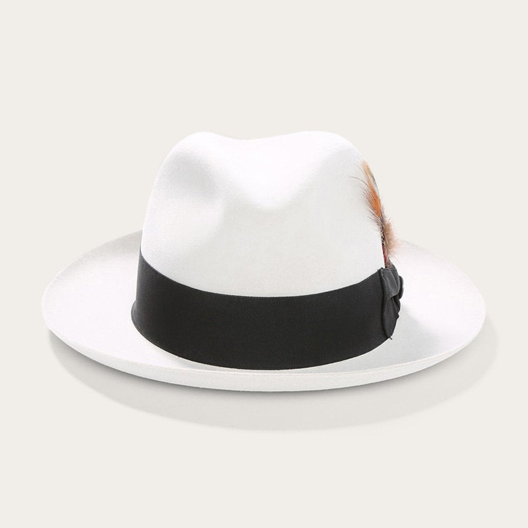 Temple Fedora-White [Fast shipping and box packing]