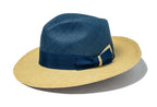 ORLEANS-Natural Blue-Women handmade Panama Hats