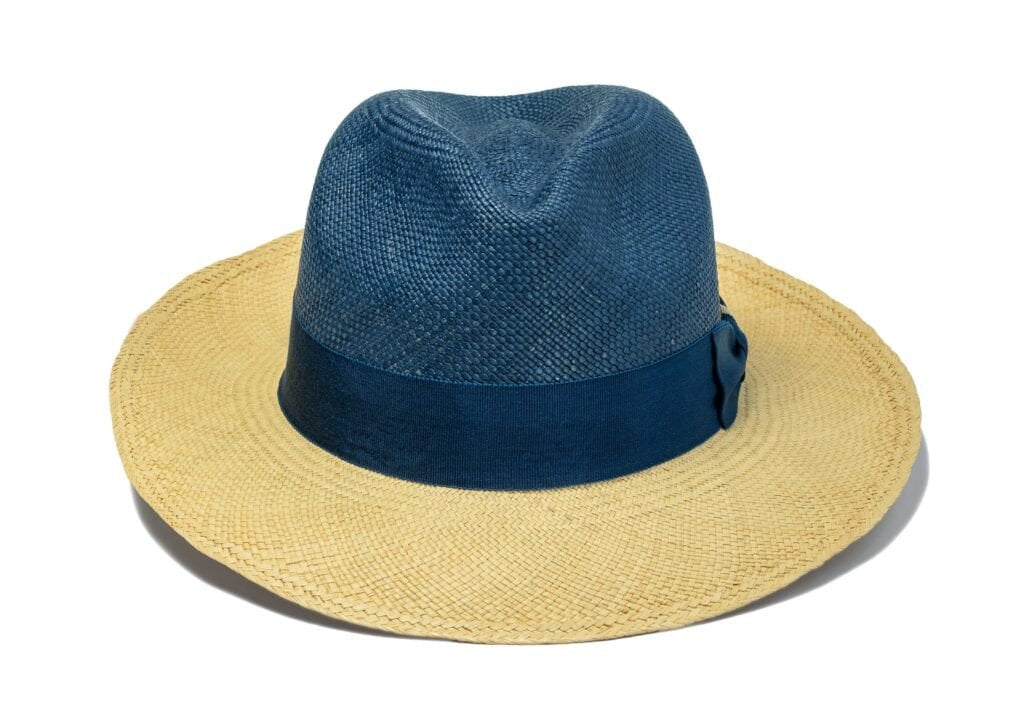 ORLEANS-Natural Blue-Women handmade Panama Hats