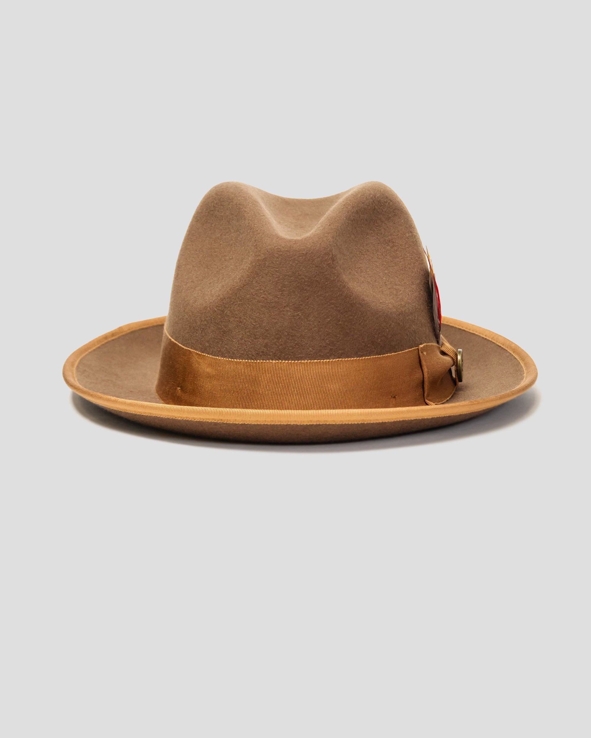 Trilby Fedora – Brown[Fast shipping and box packing]