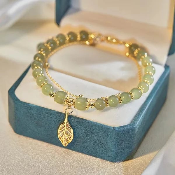Yellow, White, & Rose Gold Leaf Design Bracelet with Diamond Cuts 14k Gold  – Queen of Gemz