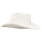 Blizzard - White Leather Cowboy Hat