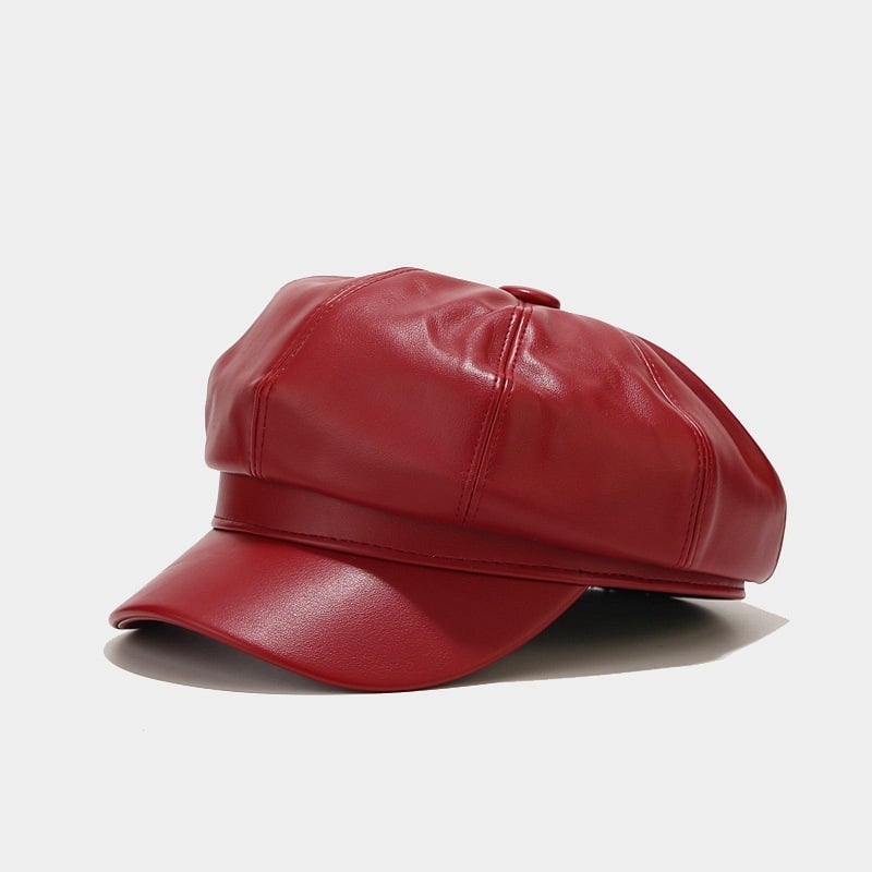 Ladies British Style Retro Casual Solid Color Hat