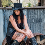 EL DORADO - WOMEN'S LEATHER TOP HAT - BUFFALO HAT BAND
