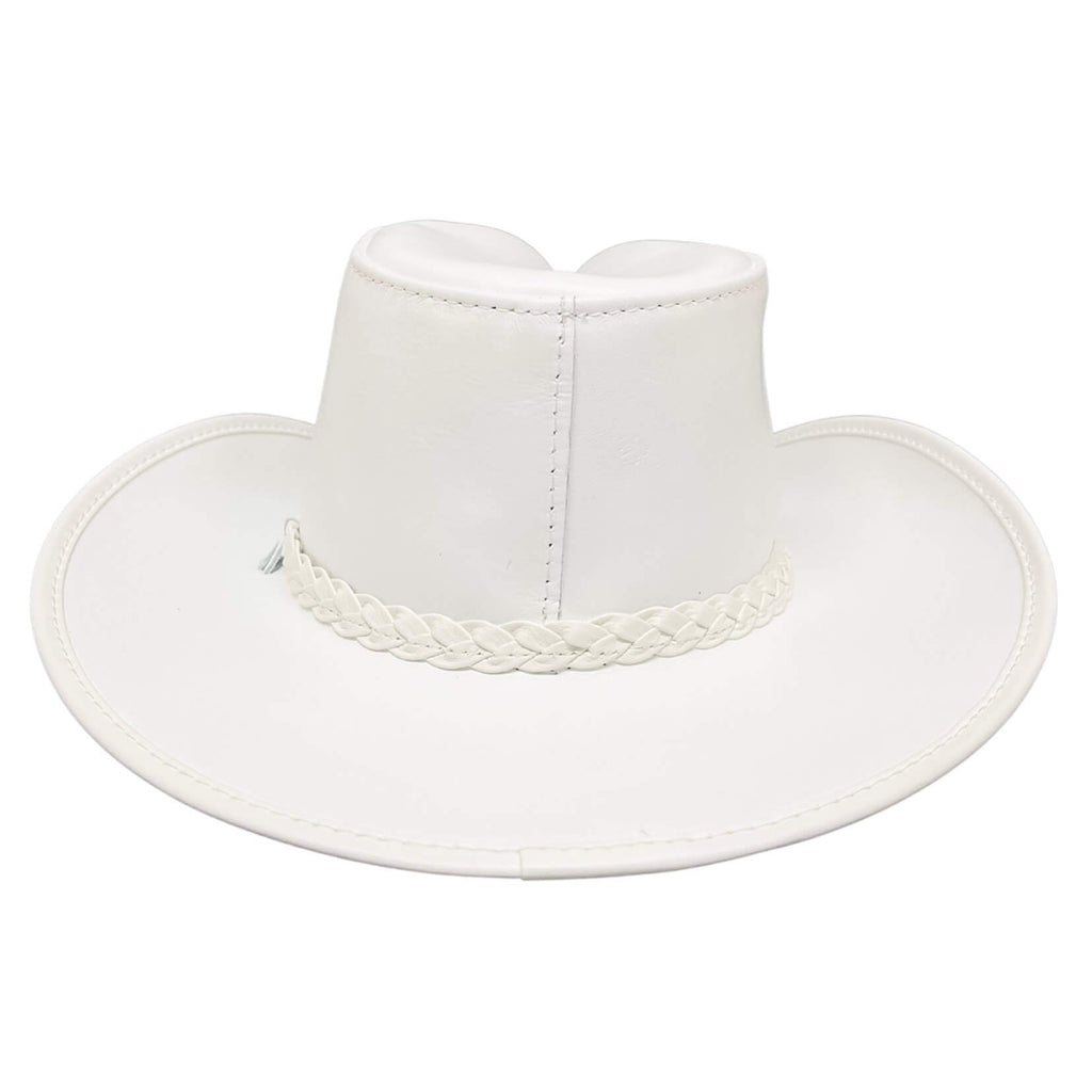Blizzard - White Leather Cowboy Hat