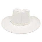 Blizzard - White Leather Cowboy Hat