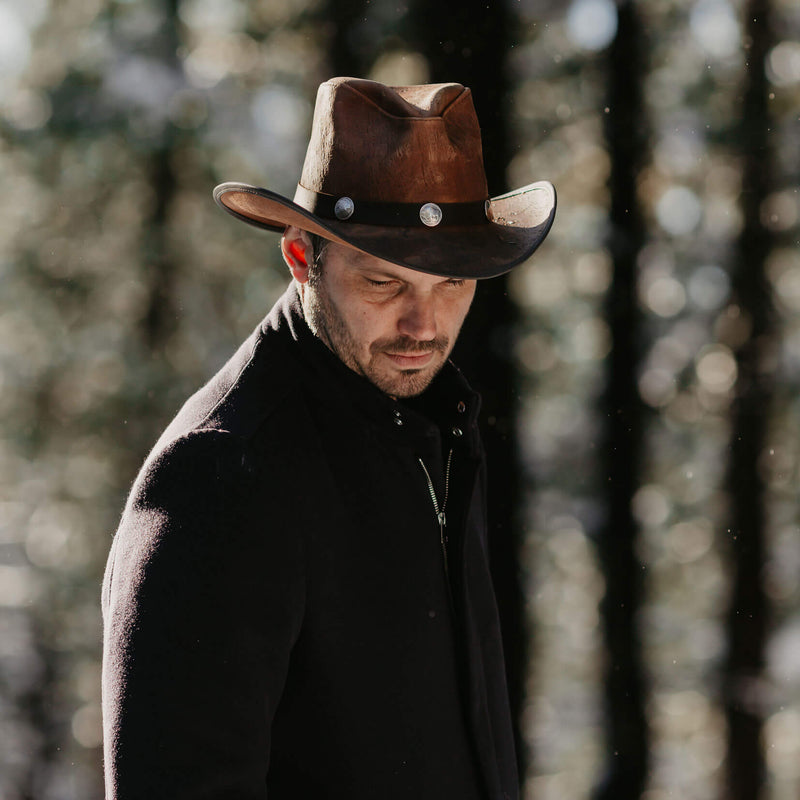 Black Burned Outlaw | Cowboy Hat | Distressed hat | Western Hat | Feather  Hat | Men Cowboy Hats |Womens Cowboy hat | Feather Hat