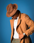 Trilby Fedora – Brown[Fast shipping and box packing]