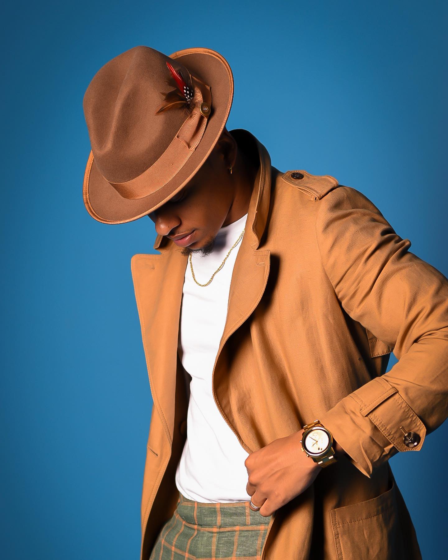Trilby Fedora – Brown[Fast shipping and box packing]