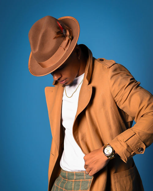 Trilby Fedora – Brown[Fast shipping and box packing]