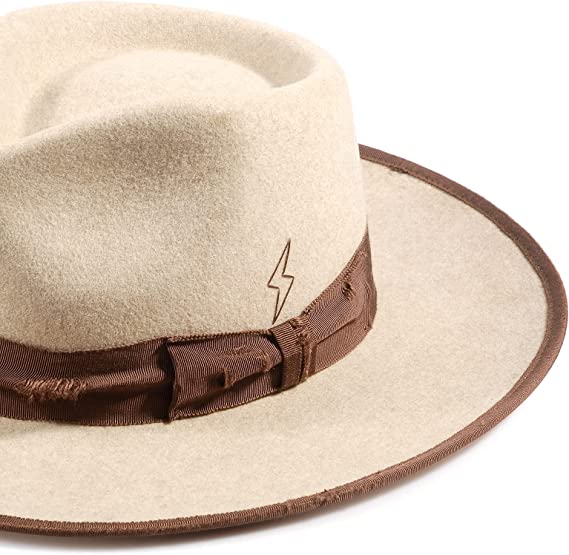 Vintage Lightning Fedora Firm Wool Felt Panama Hat [Fast shipping and box packing]