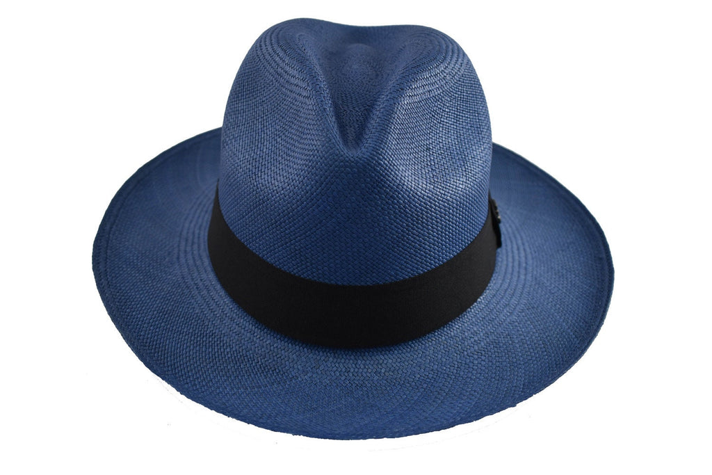 Advanced Original Panama Hat-Electric Blue Toquilla Straw-Handwoven in Ecuador(HatBox Included)
