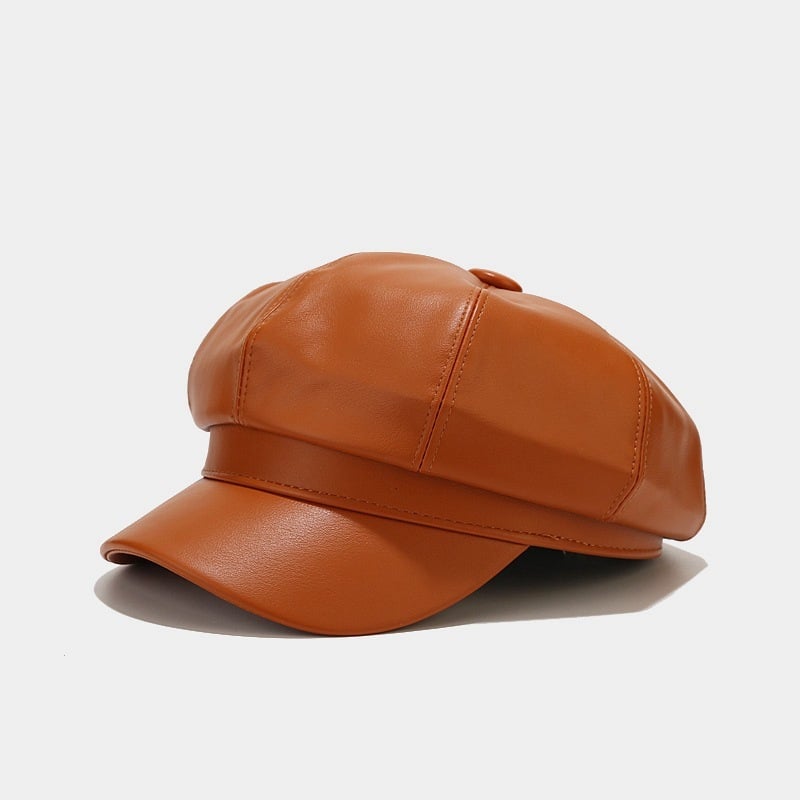 Ladies British Style Retro Casual Solid Color Hat