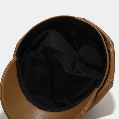 Ladies British Style Retro Casual Solid Color Hat