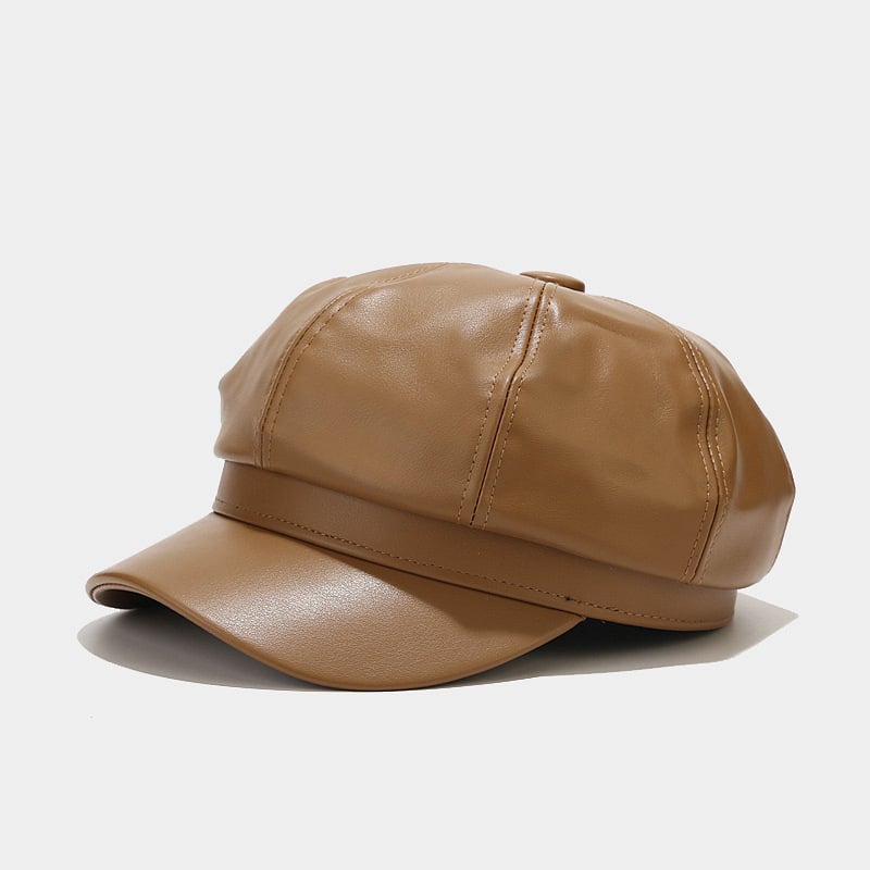 Ladies British Style Retro Casual Solid Color Hat