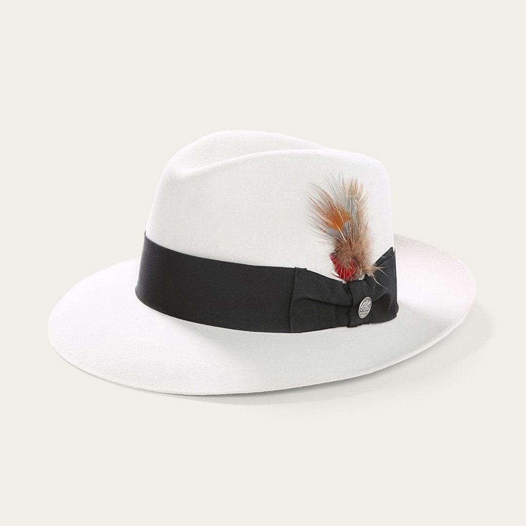 Temple Fedora-White [Fast shipping and box packing]