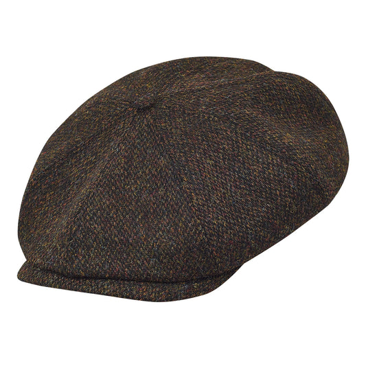 PEAKY BLINDERS Genuine Scottish Harris Tweed 8 Panels Man Cap Brown