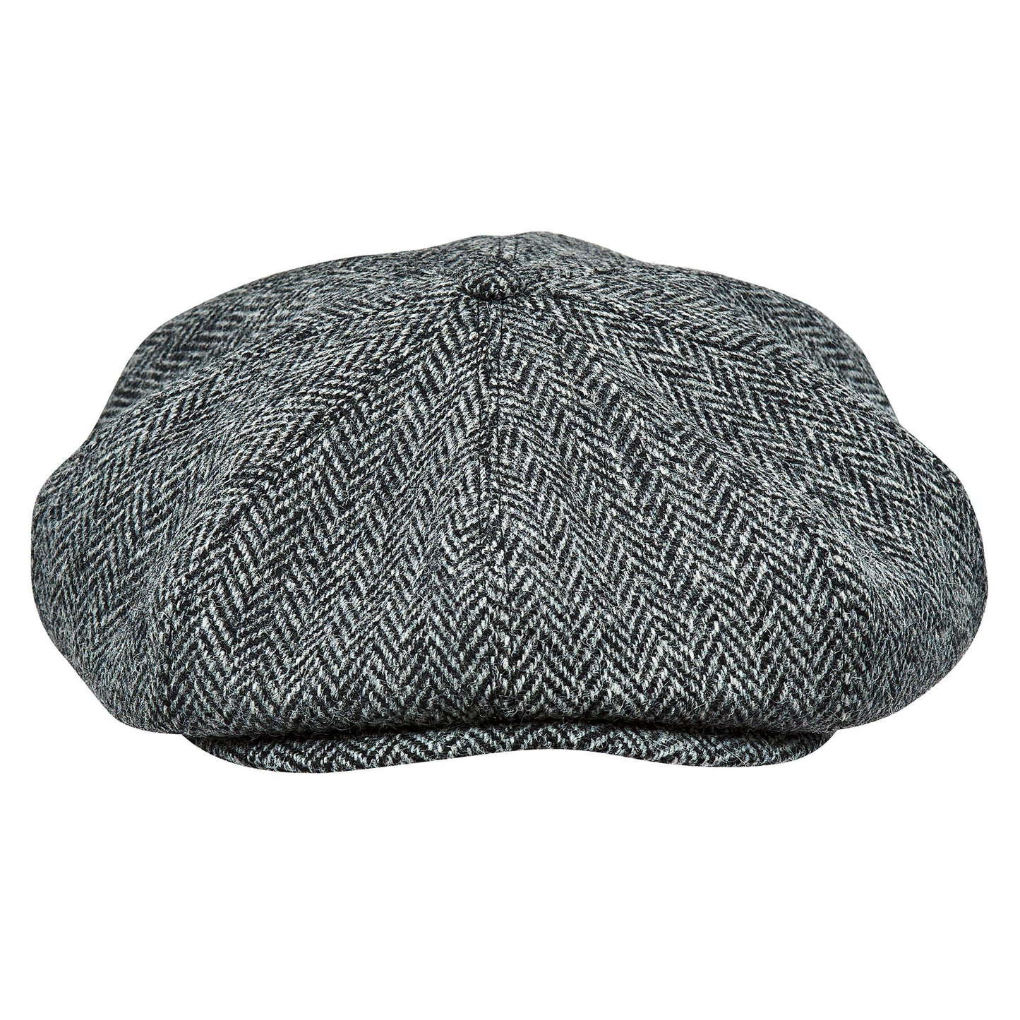 PEAKY BLINDERS Genuine Scottish Harris Tweed 8 Panels Man Cap GRAY-BLACK