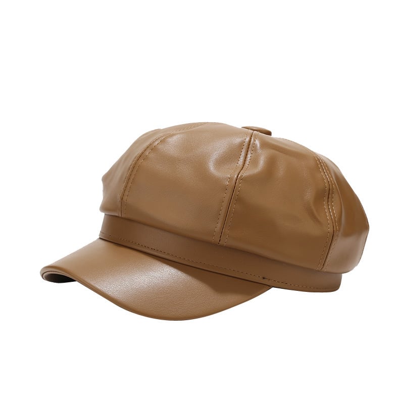 Ladies British Style Retro Casual Solid Color Hat